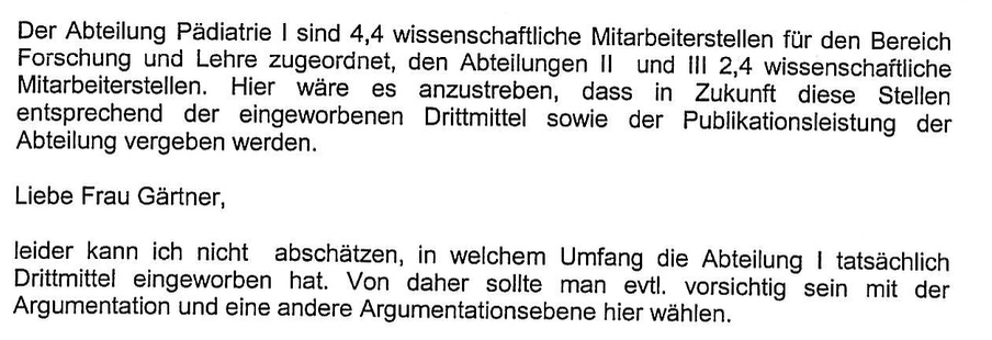 Original-Textstelle aus dem Entwurf mit einer Anmerkung von Herrn Paul