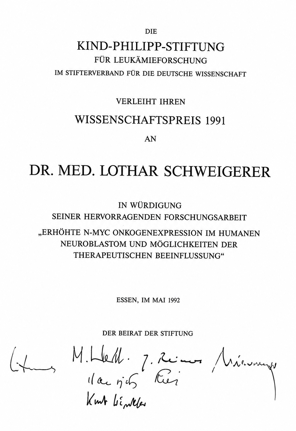 Kind Philipp-Preis