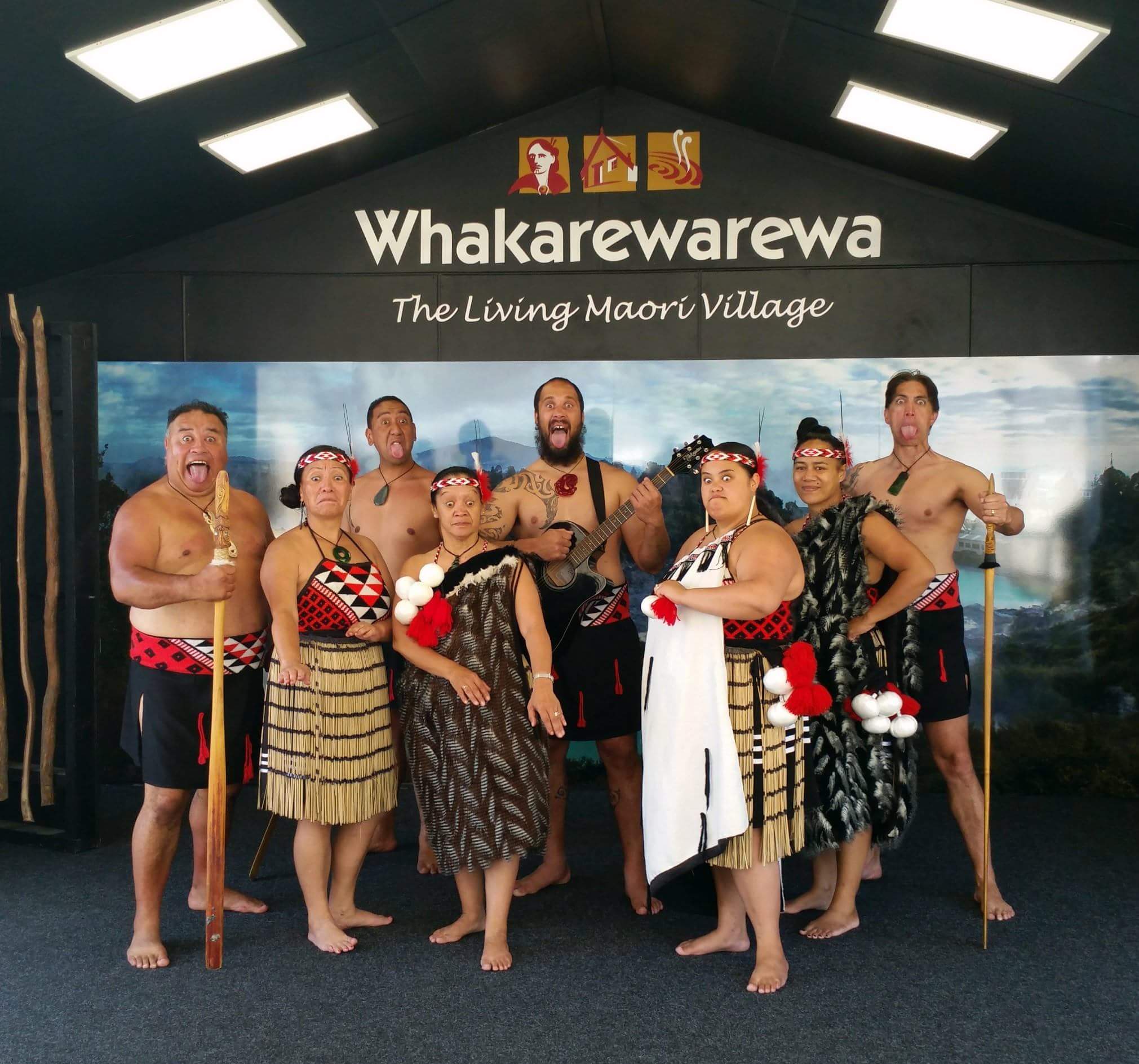 Haka, traditionelle Tanzaufführung der Māori in Rotorua